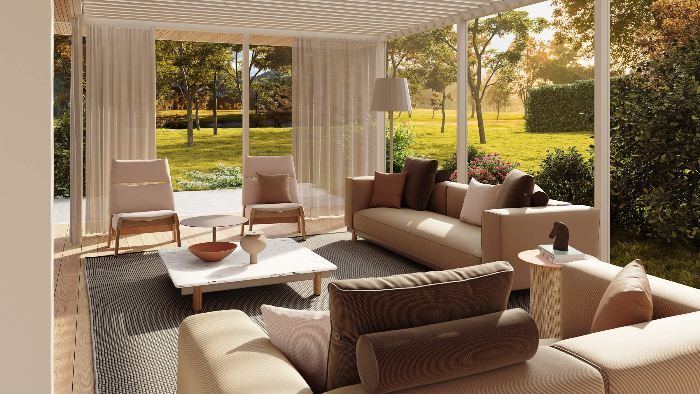 Molo cushion with backrest without piping