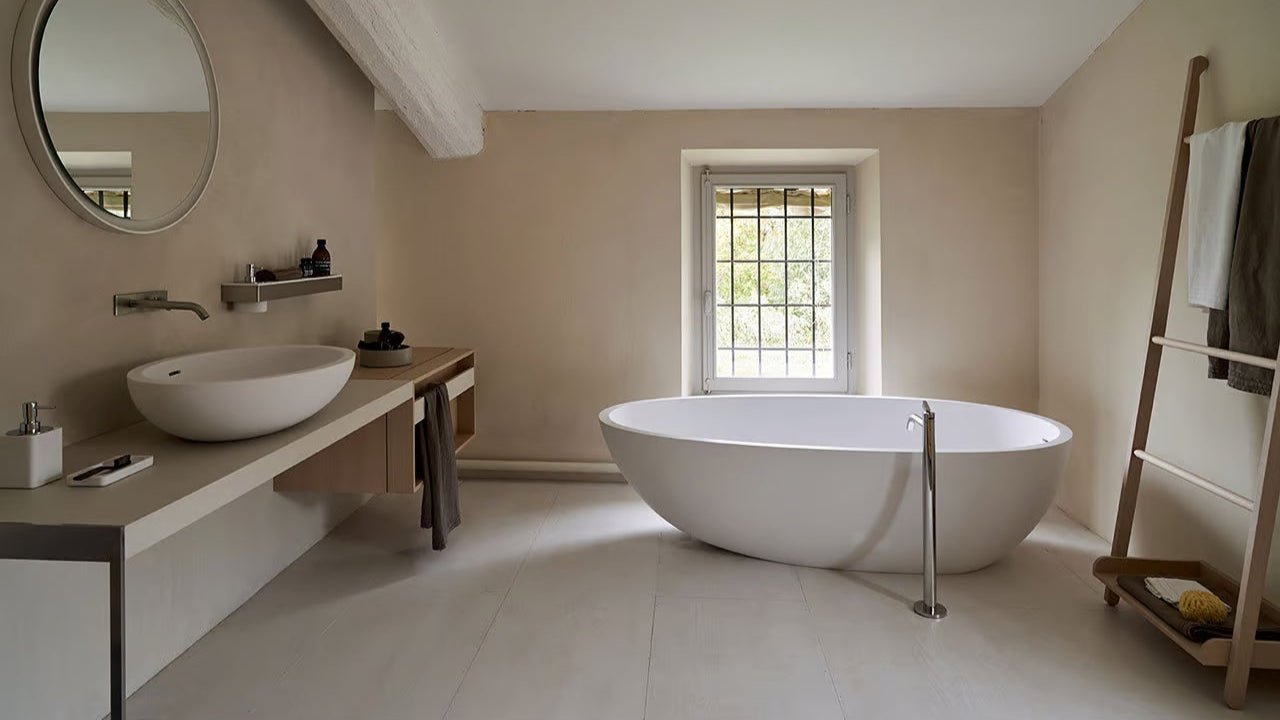 Spoon XL semi-recessed sink