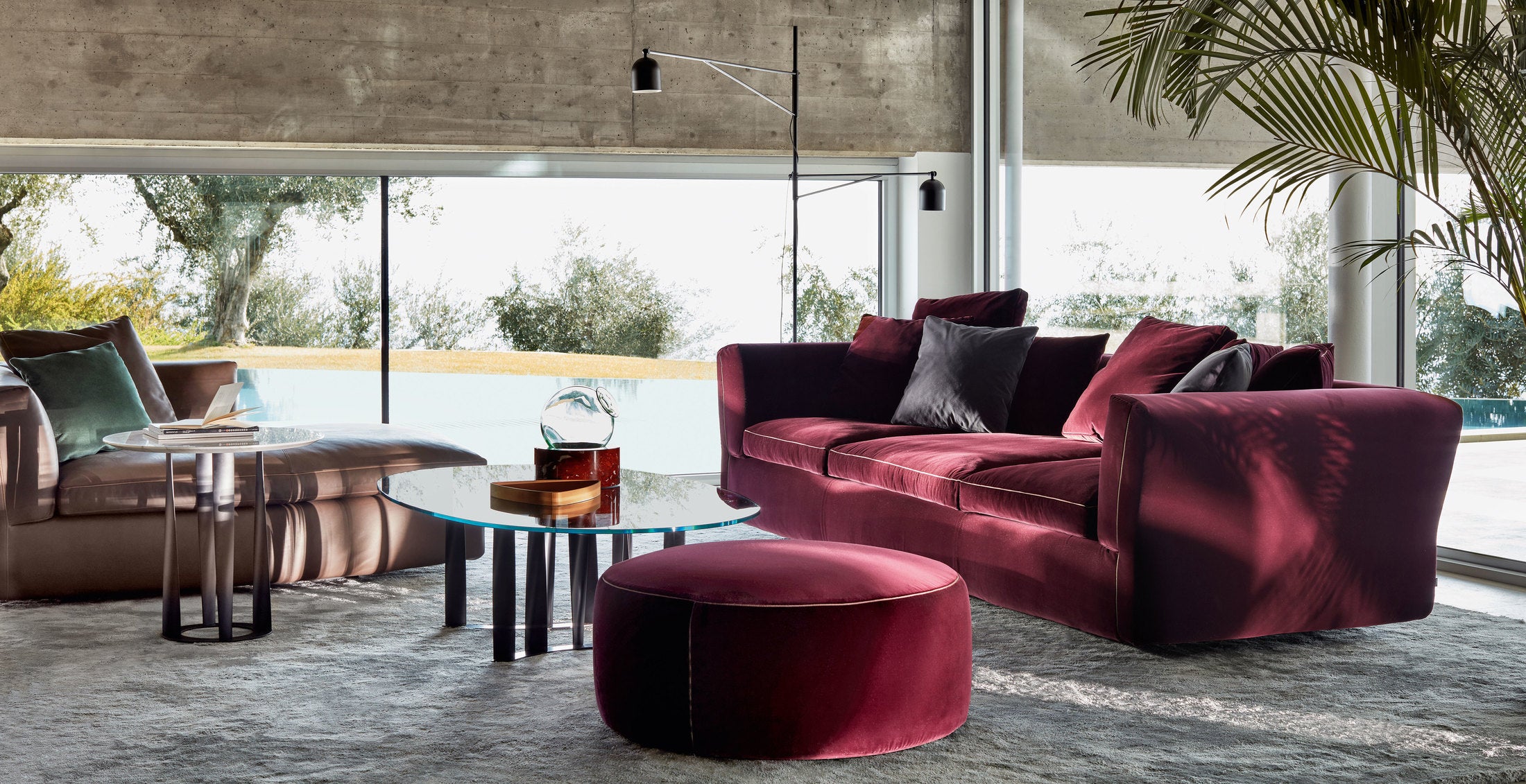 Mesa auxiliar Boboli 476 Superficie de vidrio