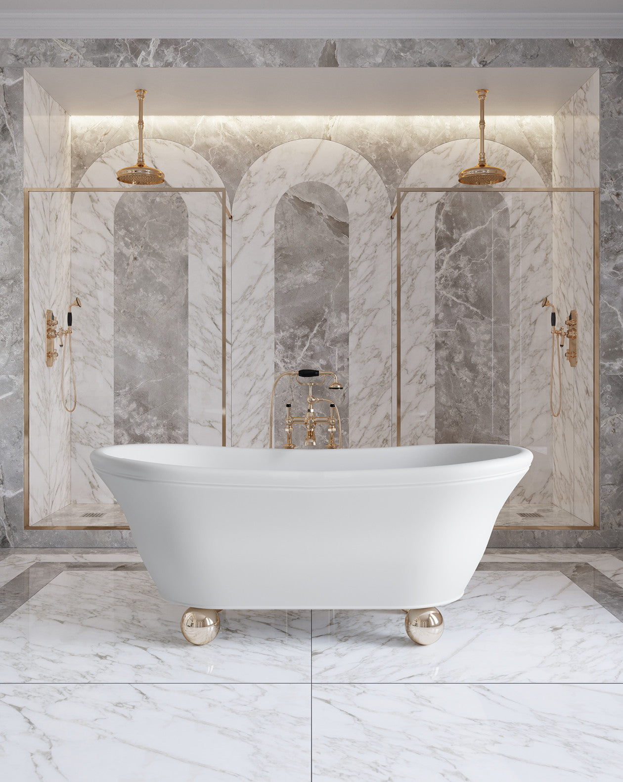 Aurora Bijoux White Freestanding Bathtub