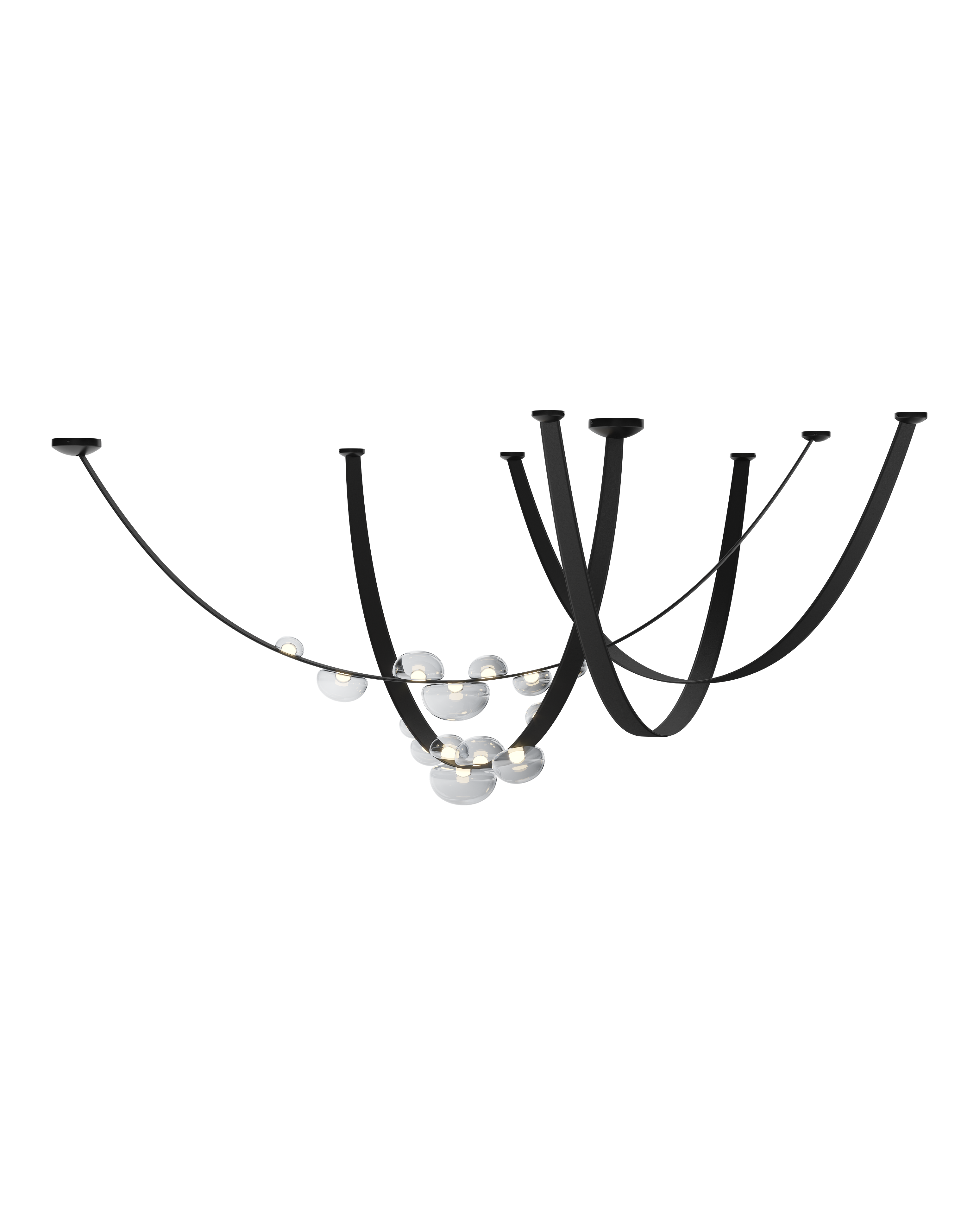 Lámpara de techo Dew Drops 2x Lámpara colgante + 2x Correa de cuero