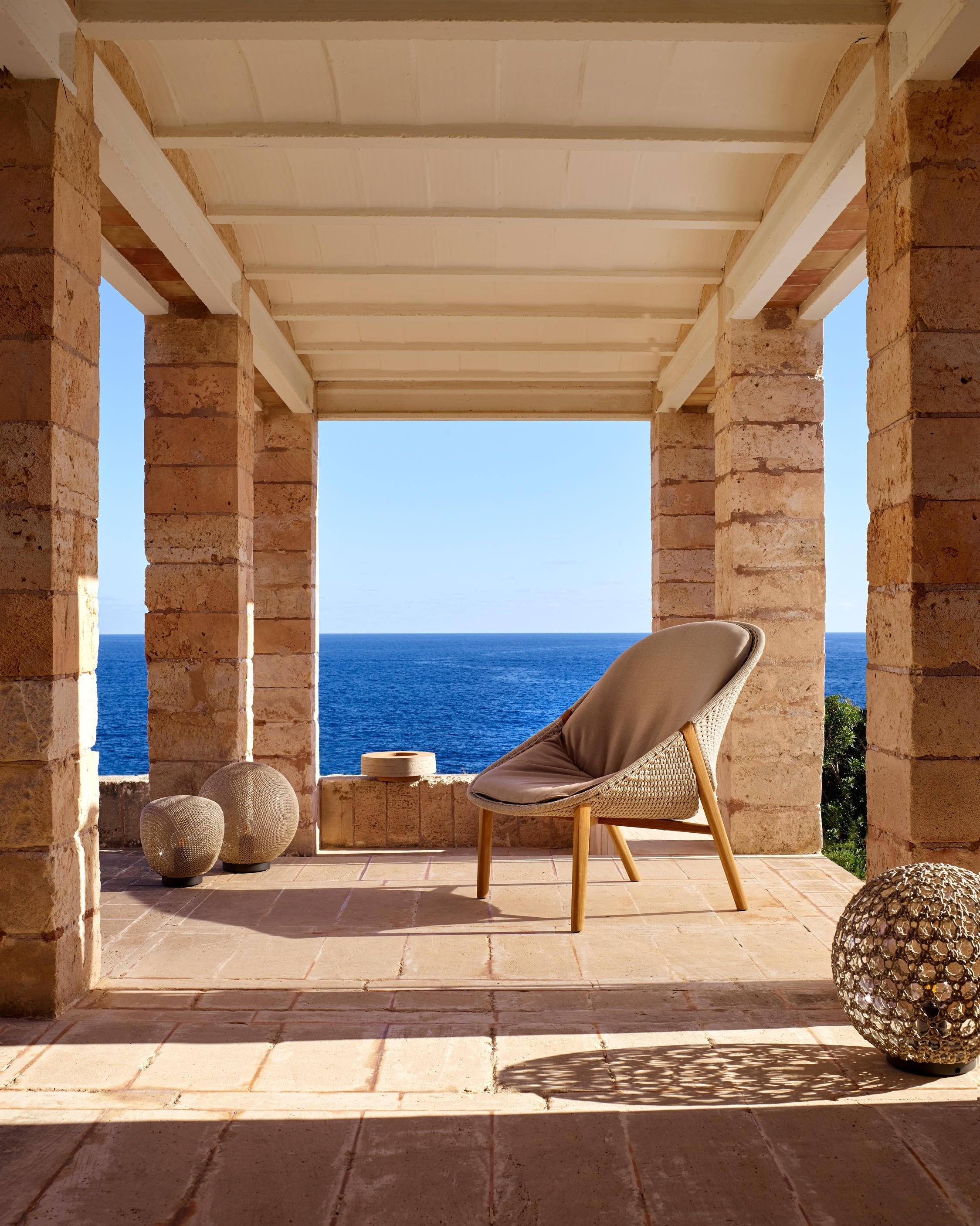 Sillón de exterior Elio con respaldo alto