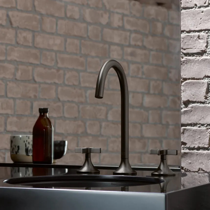 Grifo de lavabo con batería americana y válvula automática VAIA