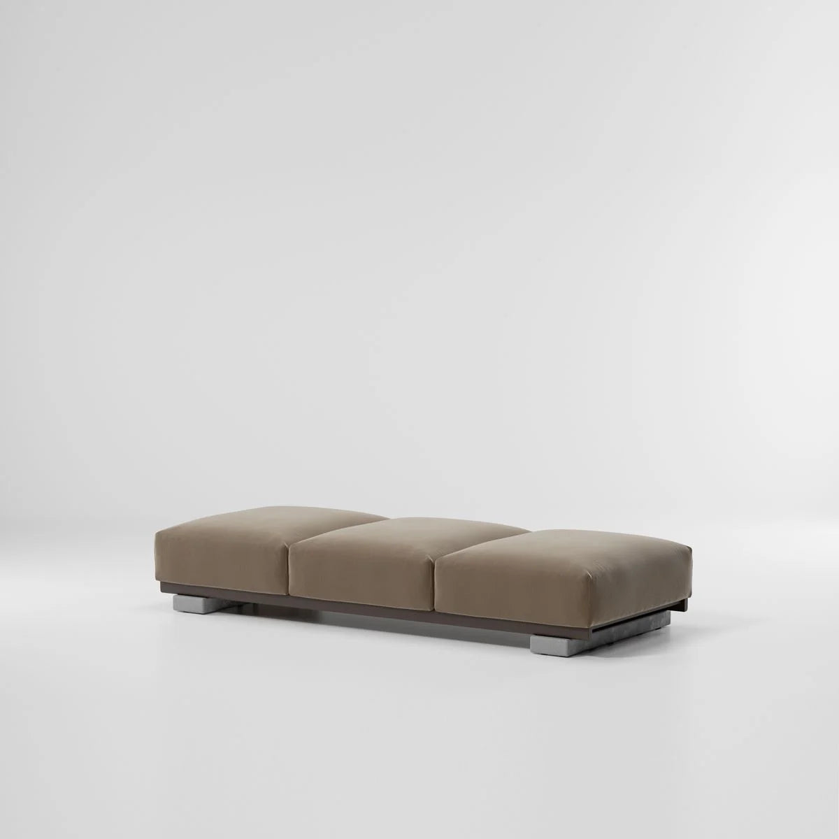 Banco Molo de 3 plazas | Pie de teca L01 | Estructura 01C