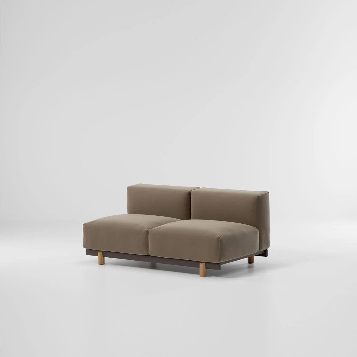 2-Seater Corner Sofa | Teak Base L01