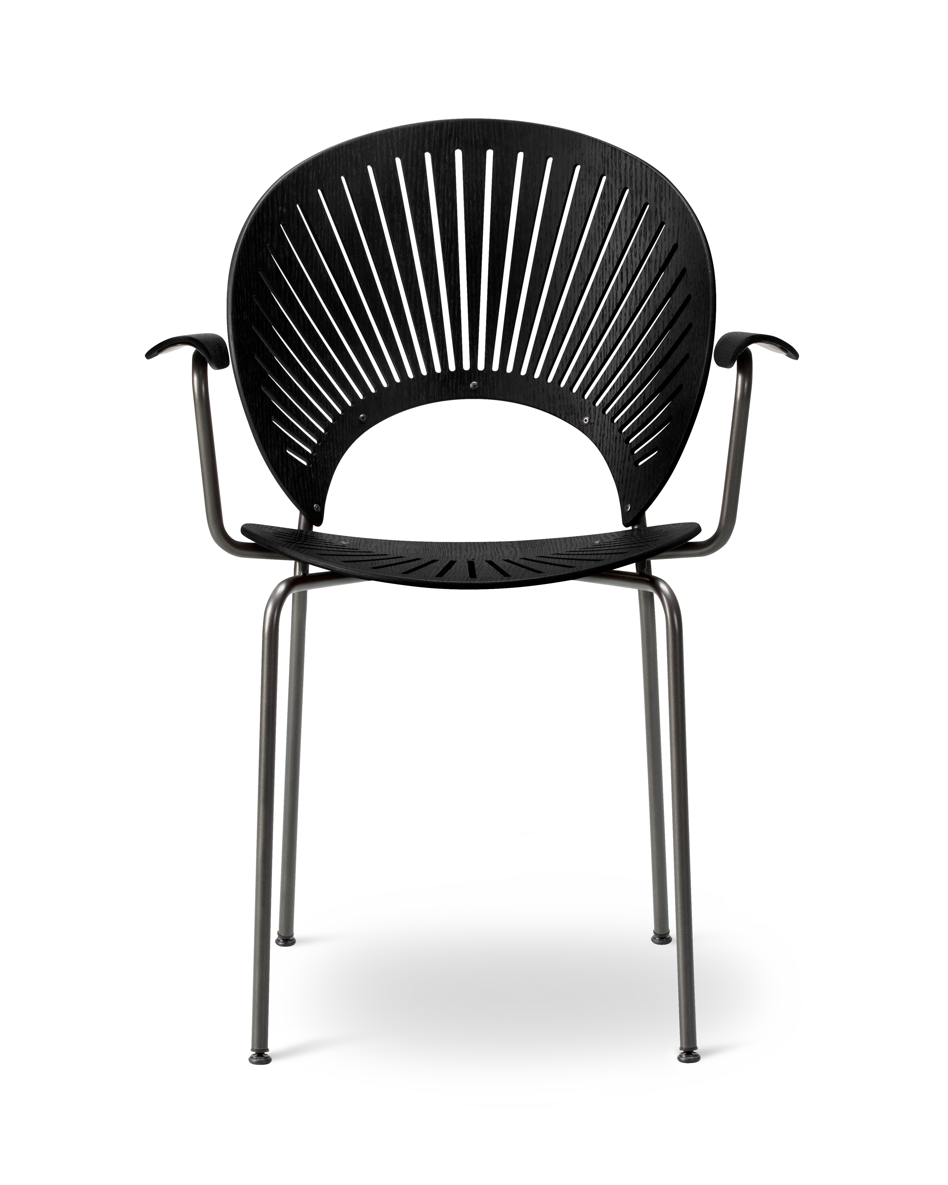 Trinidad chair with arms and solid wood seat