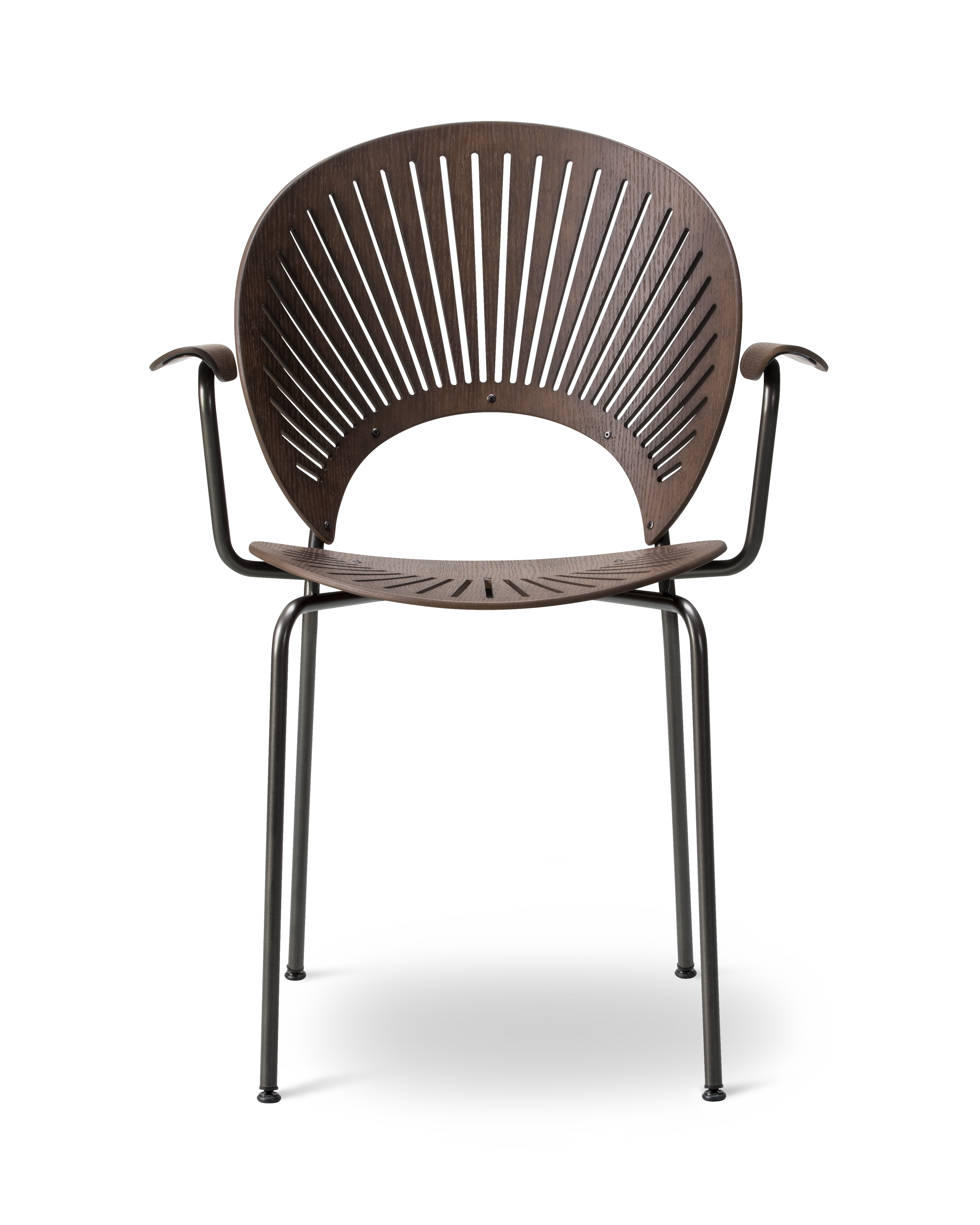 Trinidad chair with arms and solid wood seat