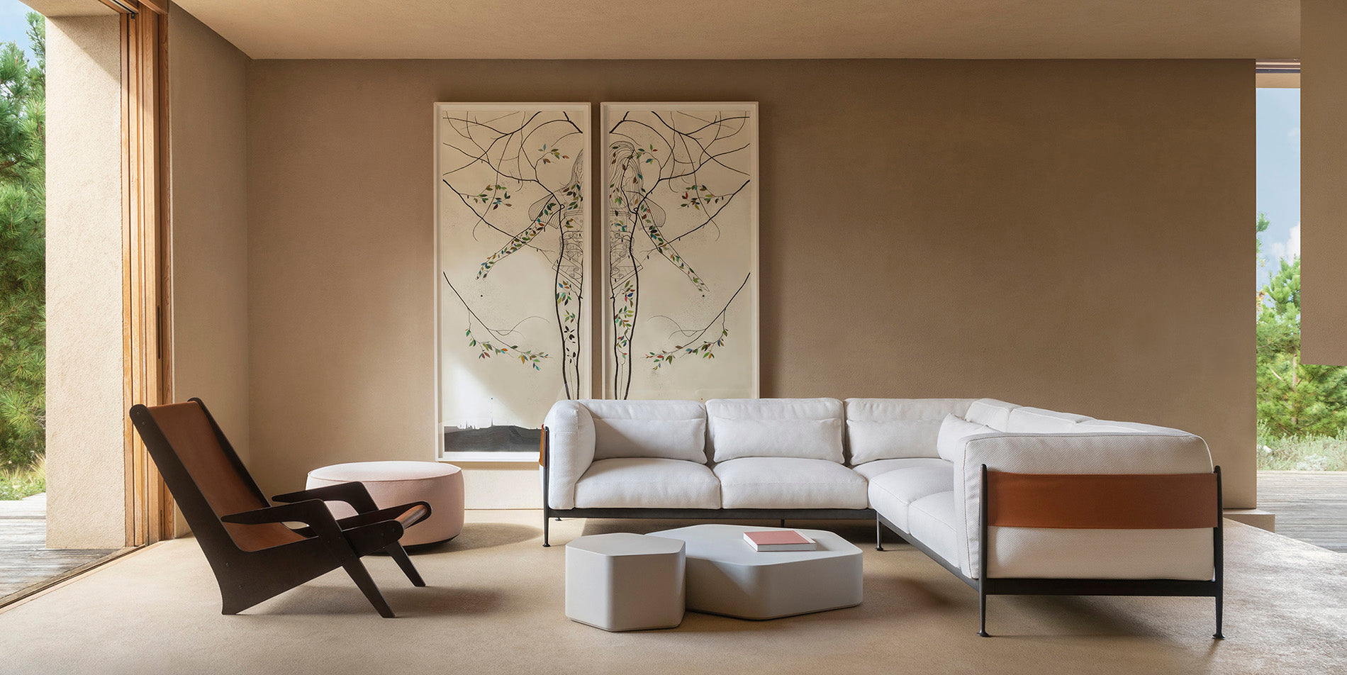 Obi outdoor sofa left side module