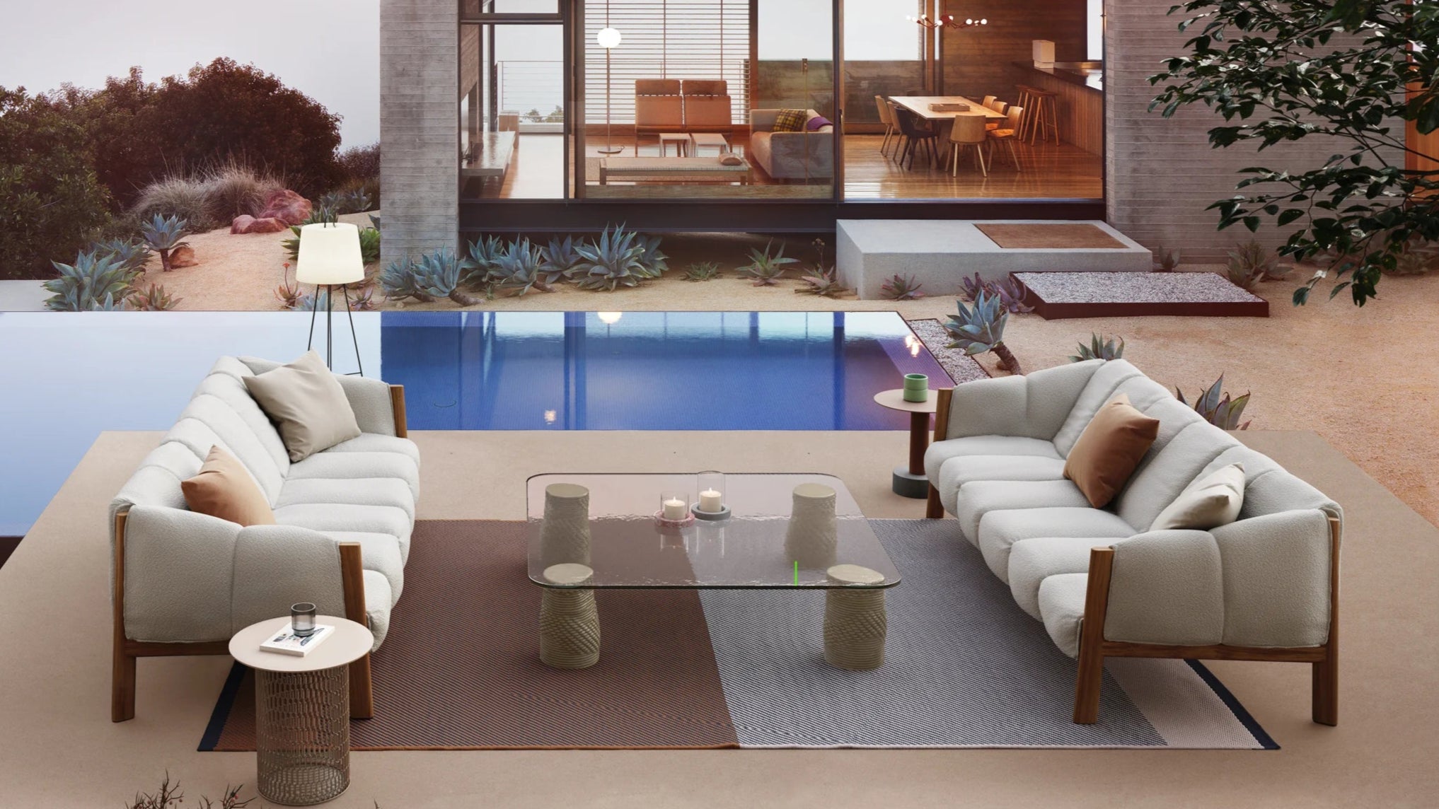 Plumon coffee table 120x120 | 388 Green Opal