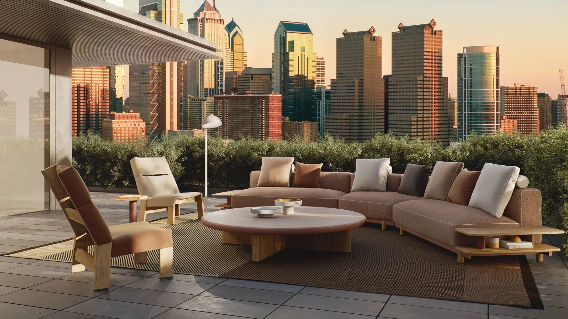 Molo 2-seater bench | Teak base L01 | Frame 01C