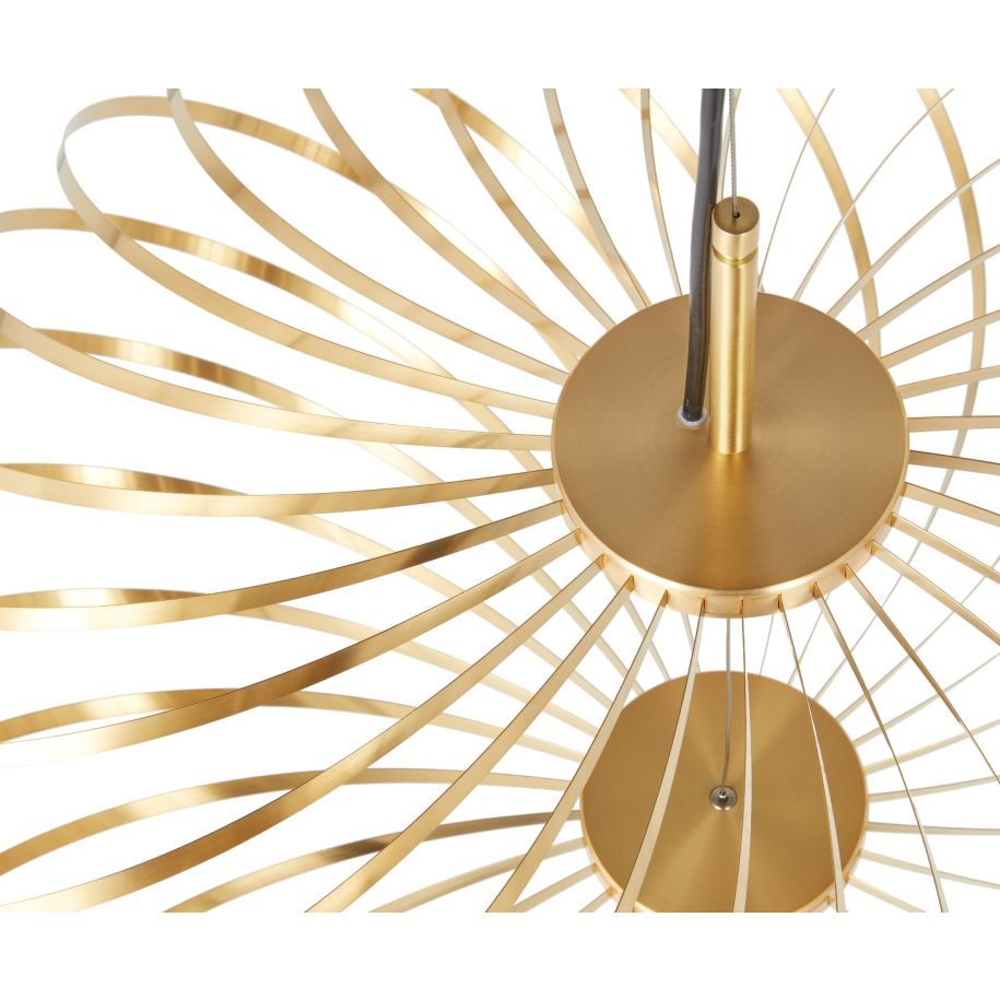 Spring Pendant Ceiling Lamp | Brass